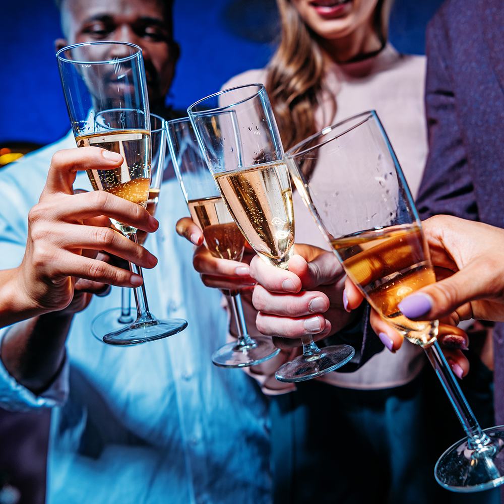 Crop of elegant newlywed against lake surface.